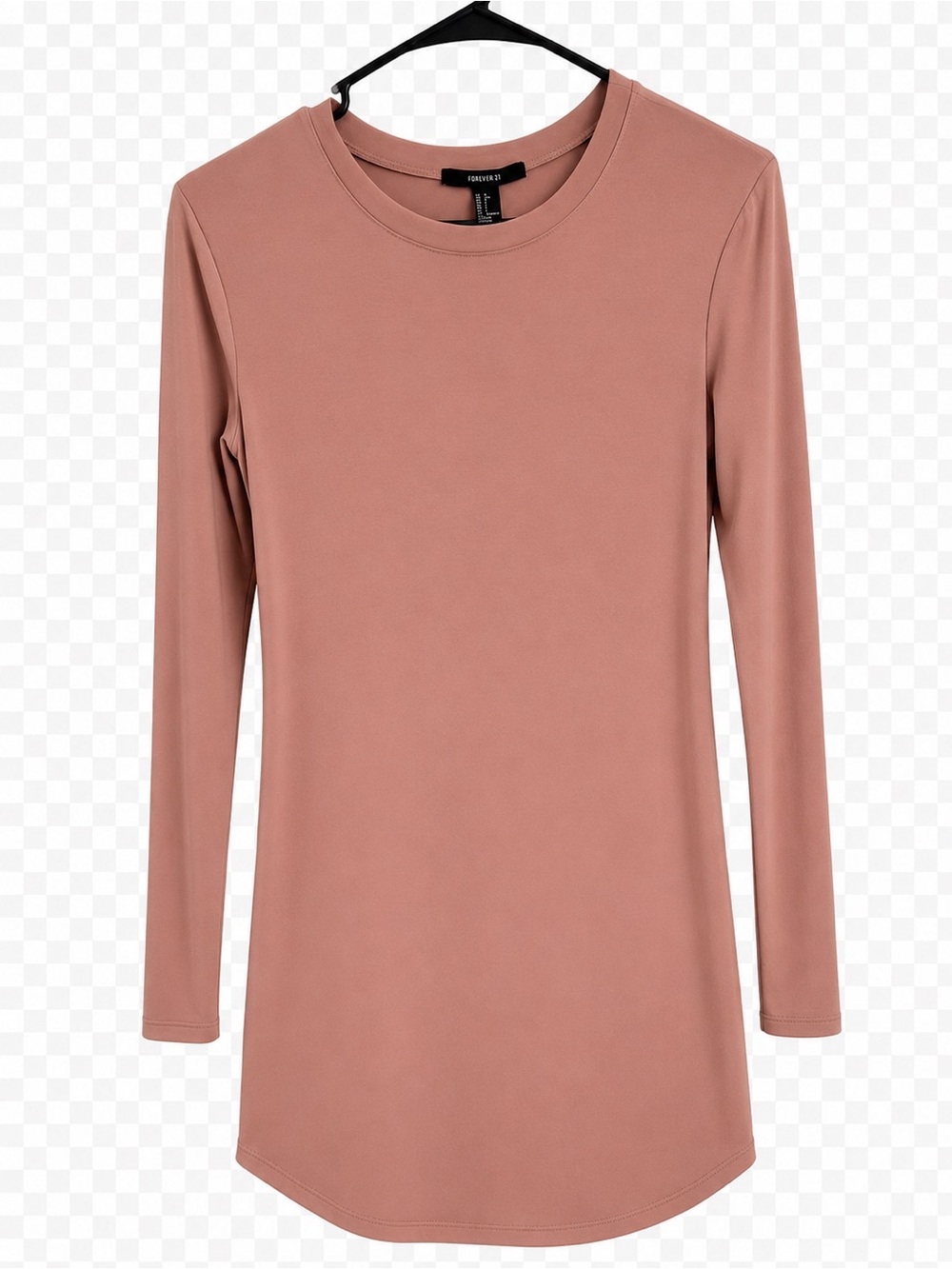 Forever 21 Mauve Long Sleeve Crewneck Mini dress